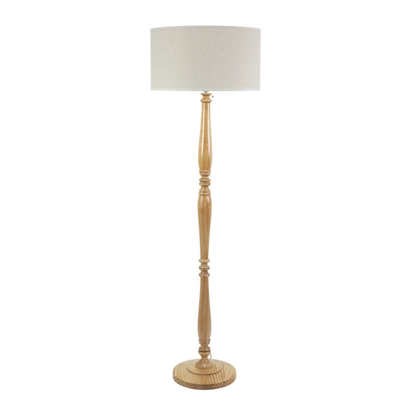 Ardeha 149cm Natural Traditional Floor Lamp, Yes