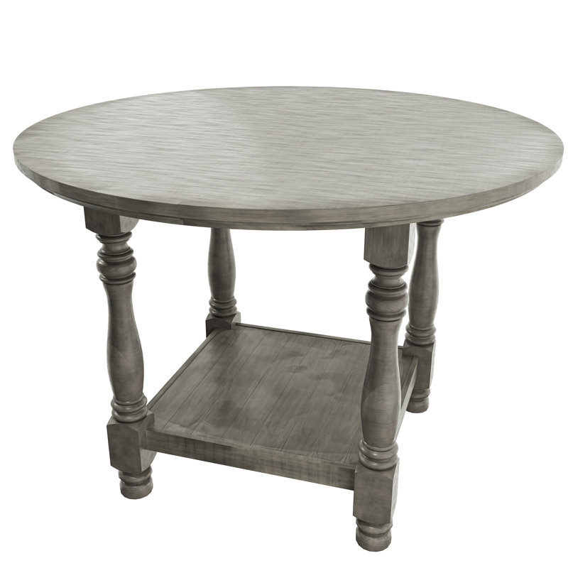 Round Wood Counter Height Dining Table
