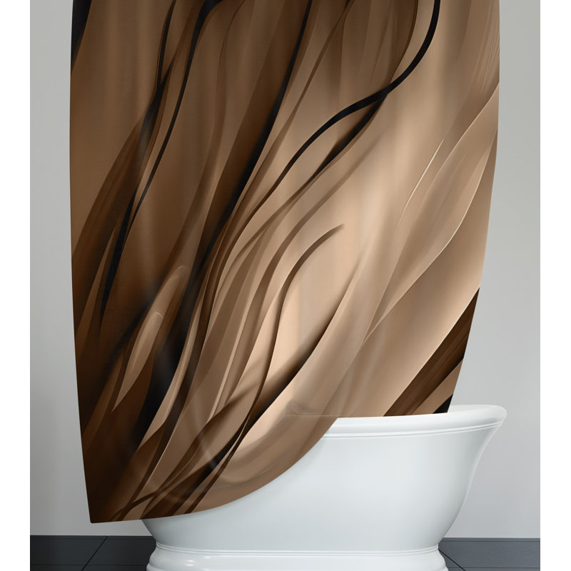 Rideau de douche abstrait Cymon, H 72 po x l 70 po