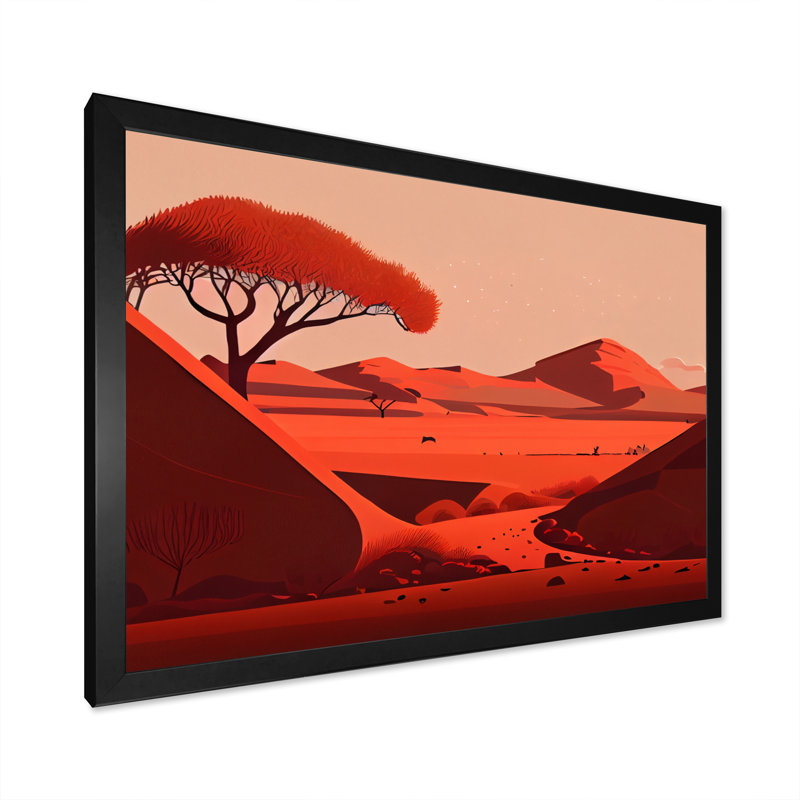 «Single Tree In Terra Cotta Mountains II», reproduction sur toile, H 24 po x l 32 po x P 1 po