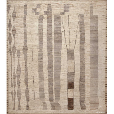 One-of-a-Kind 14'2" X 15'10" New Age Area Rug Brown/Beige