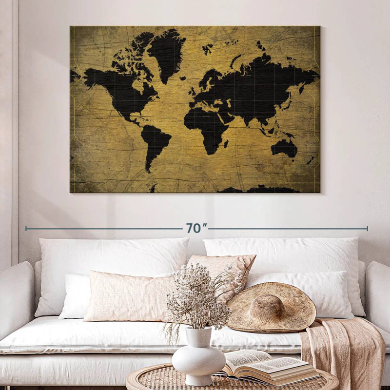 Carte du monde Aliaz, H 34 po x l 51 po