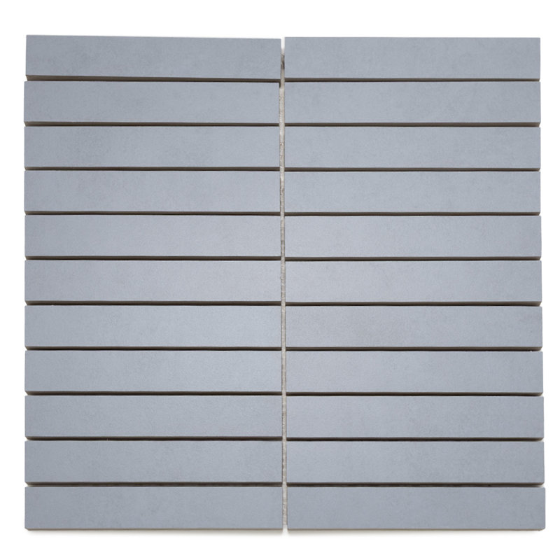 Foundry Concrete 1" x 6" Porcelain Mosaic Floor and Wall Tile, Denim