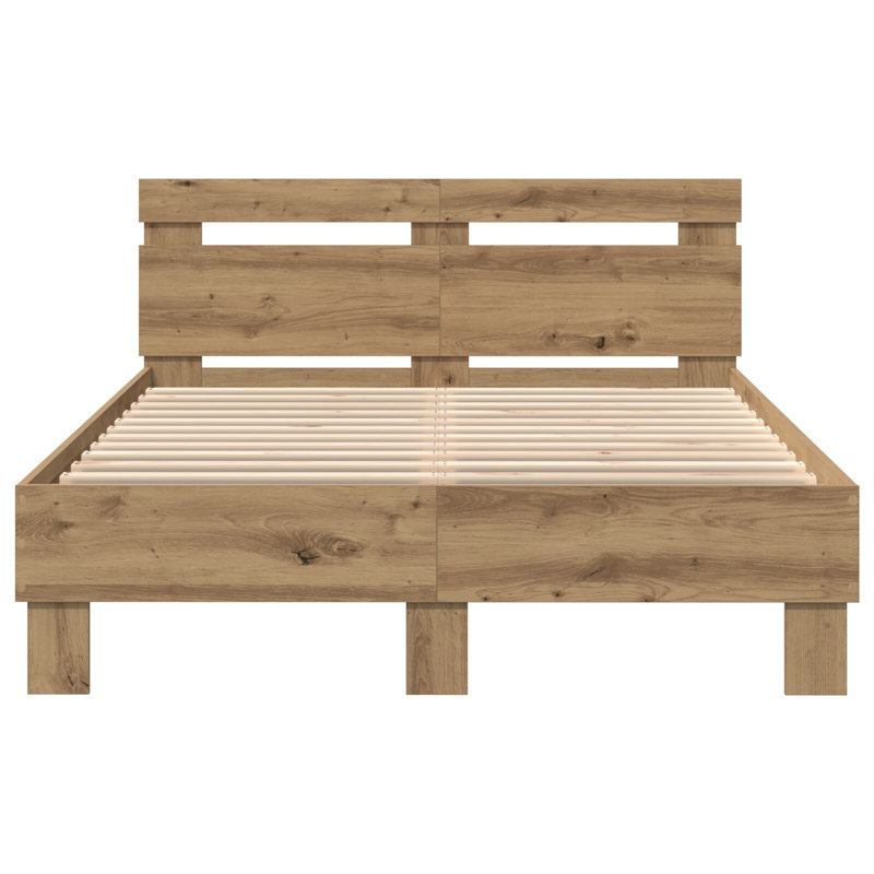 Bed Frame Durable, Artisan Oak