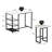 Dining Table Set for 2, Kitchen Island Bar Table Set with Storage, Faux Marble Table and 2 Stools
