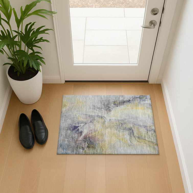 Premium Machine Washable Slesnick AMF1679 Abstract Rug