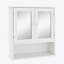 Armoire murale de salle de bain avec portes et tablettes à miroir Doule