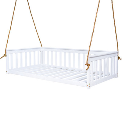 Charleston Acacia Wood Daybed Porch Swing