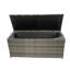 Coffre de rangement de jardin 113 gallons. Gris avec couvercle Structure légère en métal. Eau. Pour une utilisation à l'extérieur - Caisse spacieuse pour patio, terrasse. Doublure amovible, rouille portable et utile