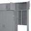Lit escamotable mural pliable peu encombrant avec bureau, armoire supérieure et tablettes de rangement-1703503531-1703503534