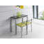 Grafals Extendable Glass Top Metal Base Dining Table-1882811607