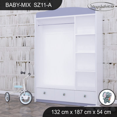 Baby 3 Door Wardrobe