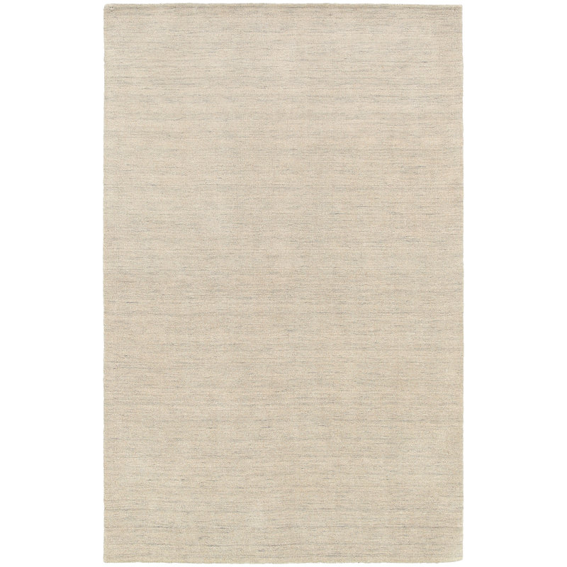 Nala Handmade Tufted Wool Beige/Grey Area Rug, Rectangle 8' x 10'
