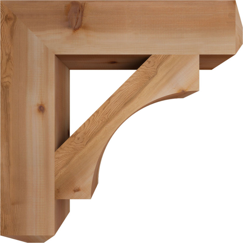 Support Westlake Craftsman, H 28 po x l 5,5 po x P 28 po, Cèdre rouge de l'Ouest, Lisse