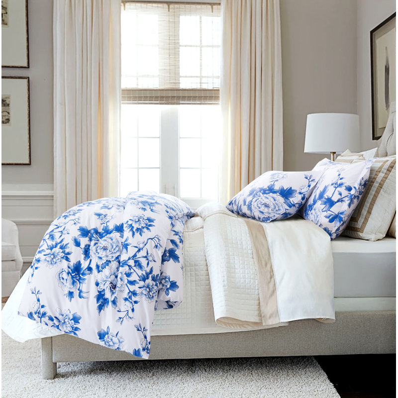 Sateen Floral Duvet Cover, Super King Duvet Cover