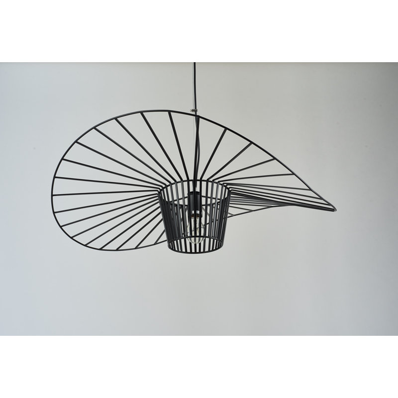 Transitional 1 Light Black Hat Pendant
