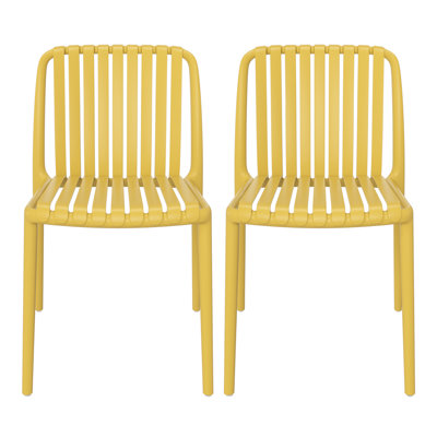 Chaise de salle à manger d'extérieur empilable