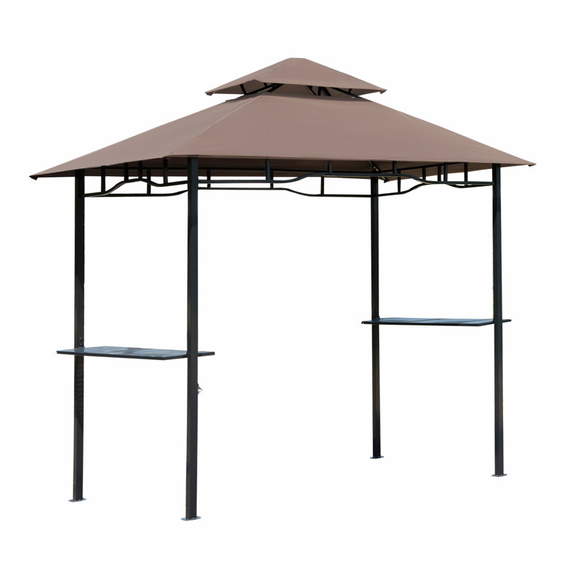 Gazebo With Double Roof, Outdoor Bbq Canopy