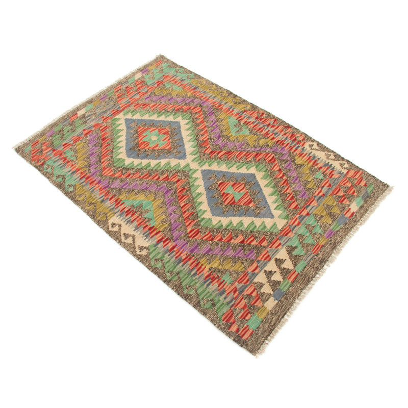 Geometric Wool Hand Woven 83cm X 118cm Area Rug