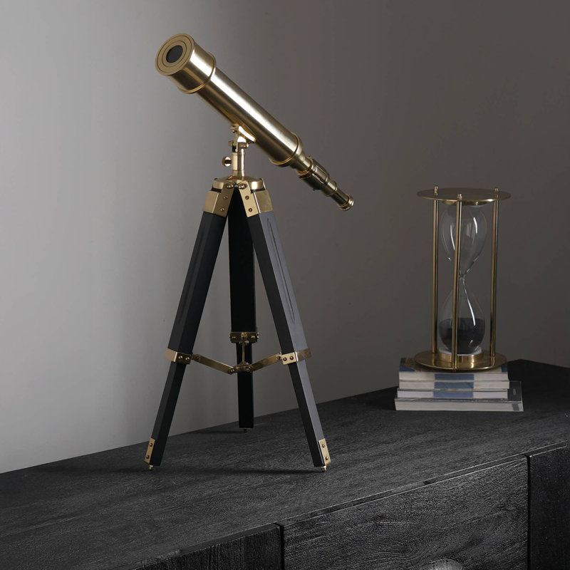 Télescope pliable en laiton sur trépied
