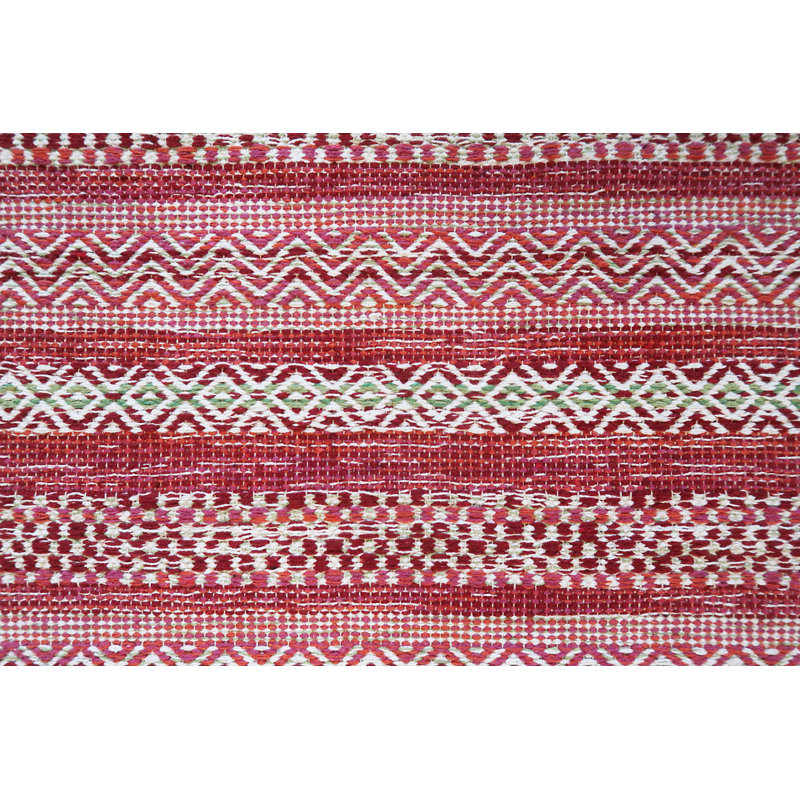 Saffron Striped Hand Woven Area Rug, Rectangle 60 x 90cm