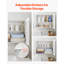 Armoire murale pour salle de lavage, armoire murale à 2 niveaux avec tablette réglable, armoire de rangement 32 po avec 2 portes, pour salle de bain, cuisine, buanderie, P 16 x 32 x 24 po (P x l x H), blanc