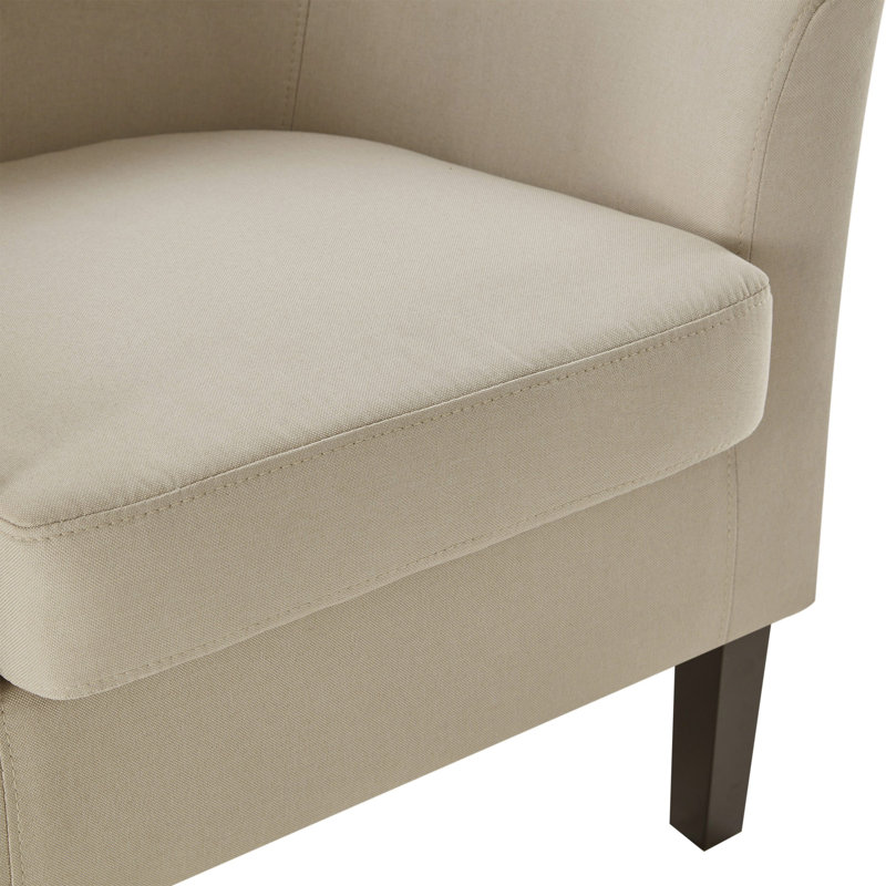 Fauteuil demi-tonneau de 26,77 po Munson, Lin beige