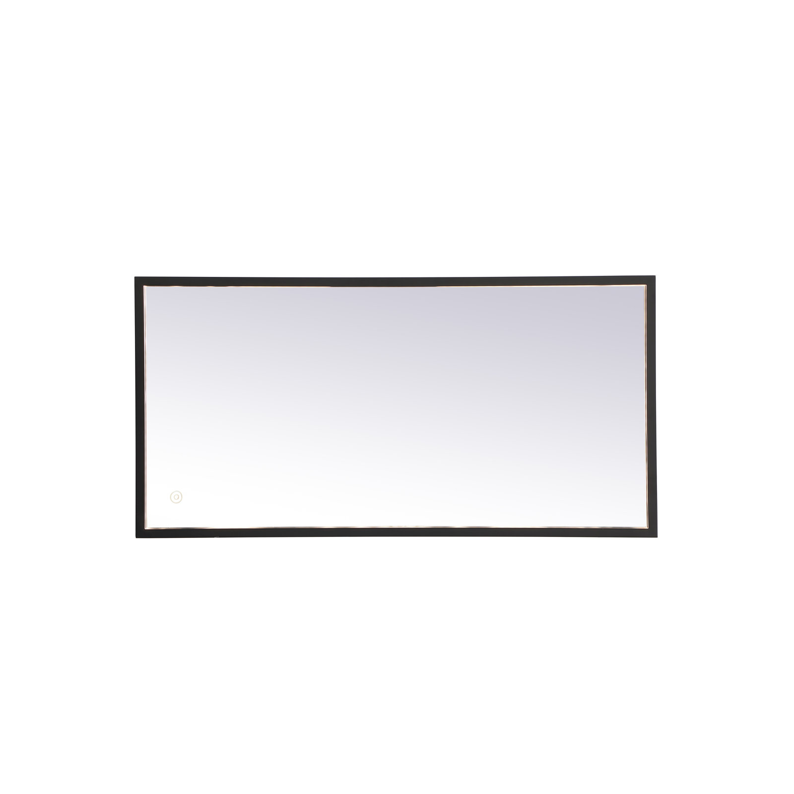 Piche Aluminum Mirror, Black, 18" x 36"