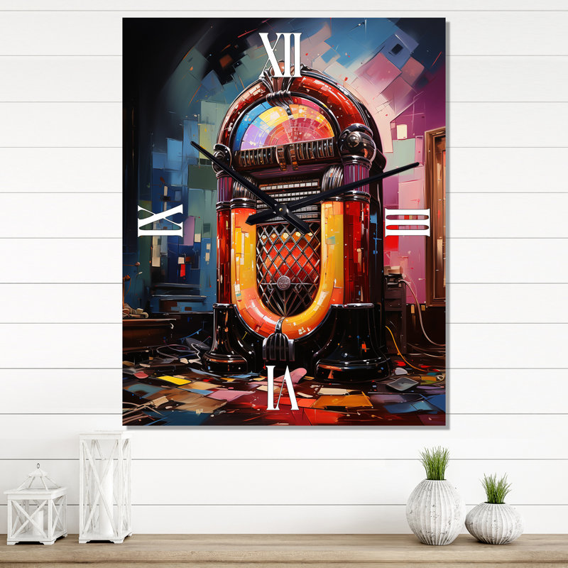 Horloge murale Jukeboxe Groove Gallery Pointillism, H 40 po x l 30 po x P 1 po