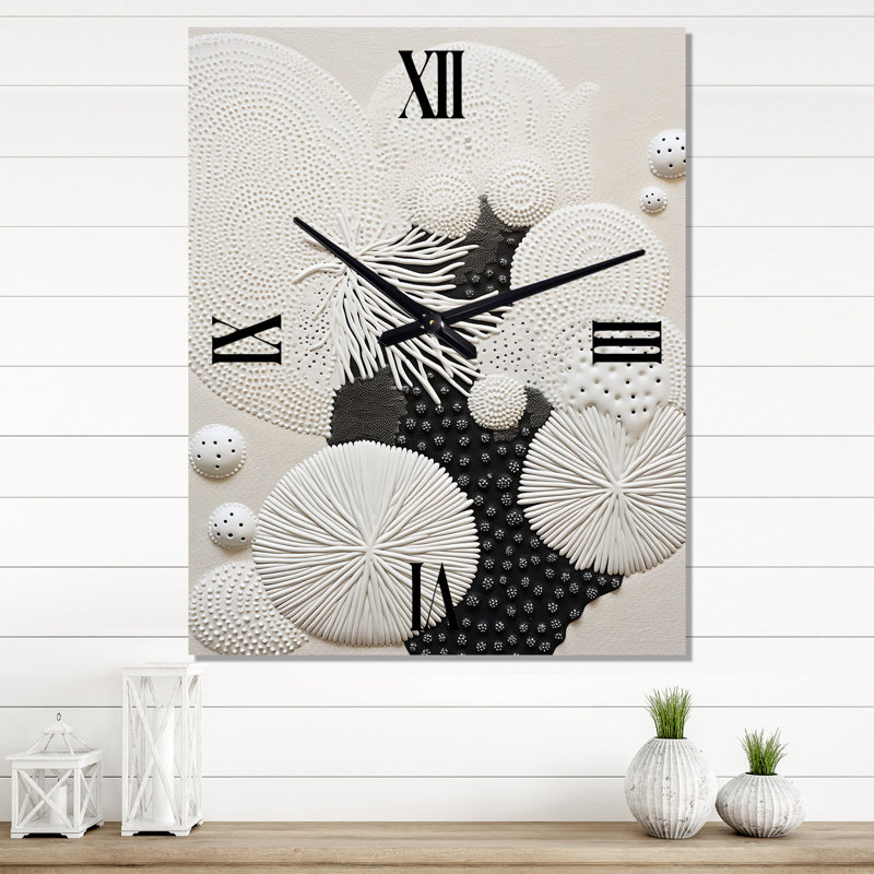Horloge murale grise corail III, Petit