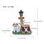 Charmante statue de jardinière en forme de lanterne solaire pour chien, parfaite pour la décoration extérieure et l'éclairage nocturne.