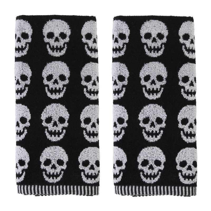 SKULL JACQUARD HAND-BLACK/WHITE
