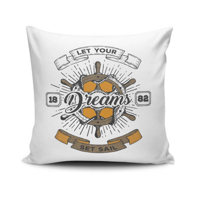 Ceddrick Decorative Cushion, 17.0 x 17.0 Inches, 50% Cotton / 50% Polyester, Machine Washable, Ironable, Silicone Filling, Concealed Zip Closure | Soft & Stylish Throw Pillow for Living Room, Bedroom, & Office Décor