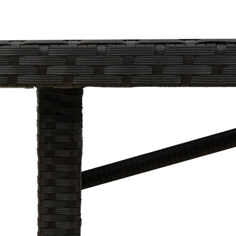 Bartie Rectangular Outdoor Dining Table , 190cm cm W 80cm cm D, Black