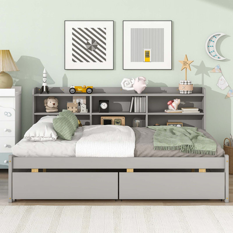 Bookcase Bed with Drawers