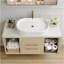 Meuble-lavabo mural moderne 39,3 po avec lavabo ovale en céramique-1832913248-1832913250