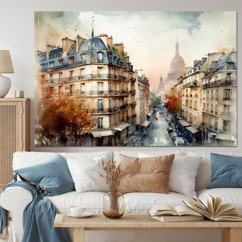 Aquarelle de Paris, France I - City Paris, reproduction d'art