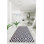 Premium Hall Carpet (2.6 x 6.6 ft), Black & White, 100% Polyester, 0.2 in Pile Height | Antibacterial, Non-Slip Felt Dot Underside, Machine Washable | Perfect for Living Room, Entryway & Bedroom Décor