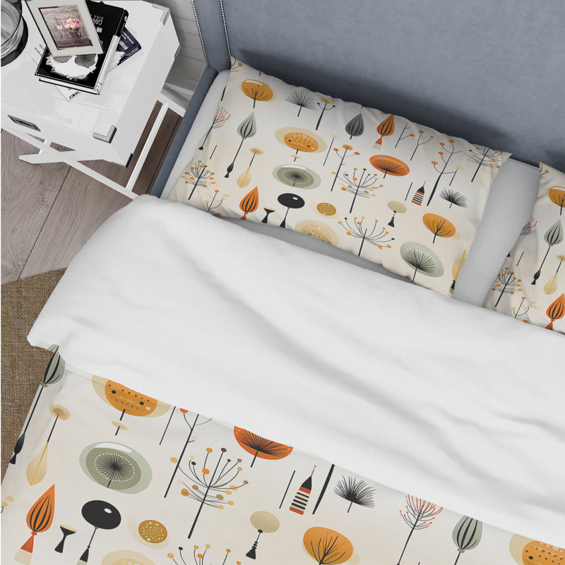 Literie danoise de sophistication moderne, Housse de couette pour grand lit et 2 taies décor