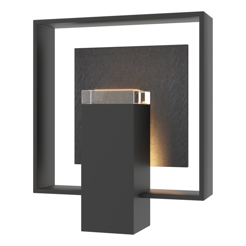 Shadow Box Aluminum Wall Light, 11.7" H x 10" W x 4" D, Coastal Black