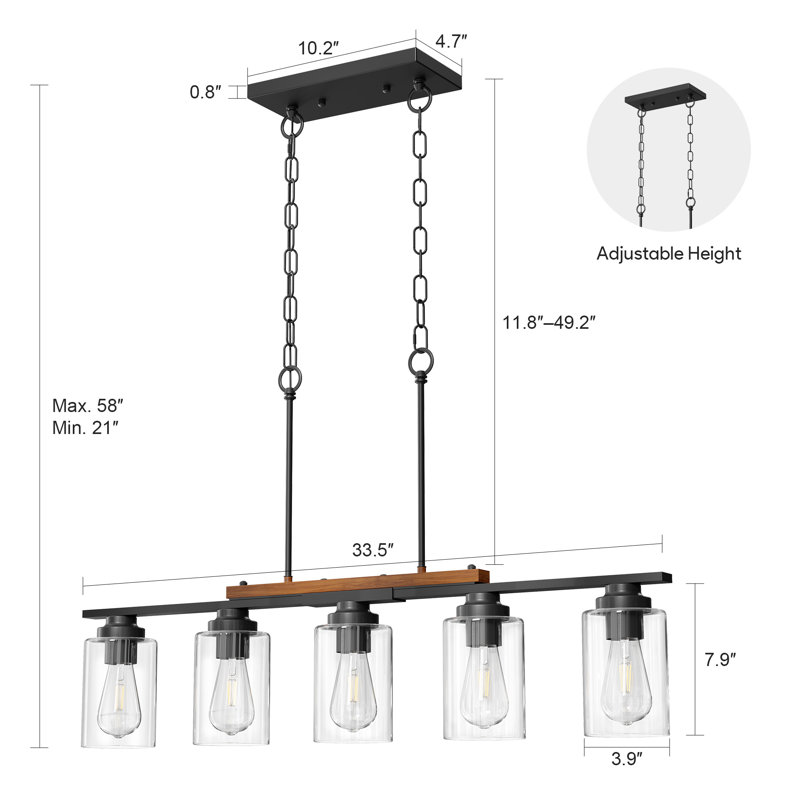 Luminaire suspendu pour îlot de cuisine, 5