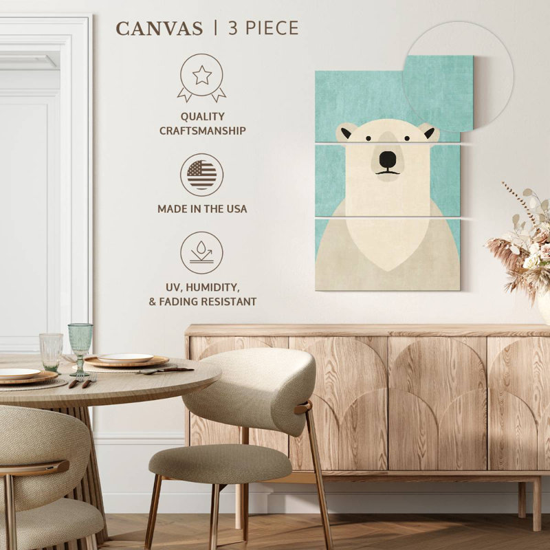 Ashelle Fauna Polar Bear, 74" H x 48" W