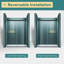  Porte de douche réversible double coulissante avec verre trempé transparent de 6 mm de largeur, l 60 po x H 72 po-108648825-101945235