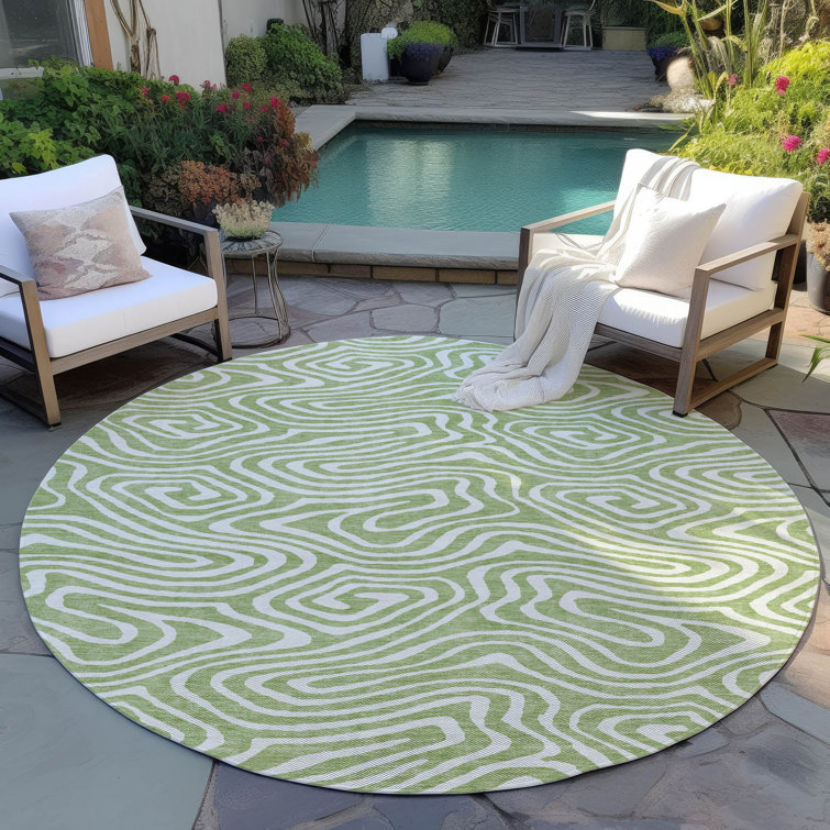 Machine Washable Indoor/Outdoor Chayden ACN1020 Gold Rug