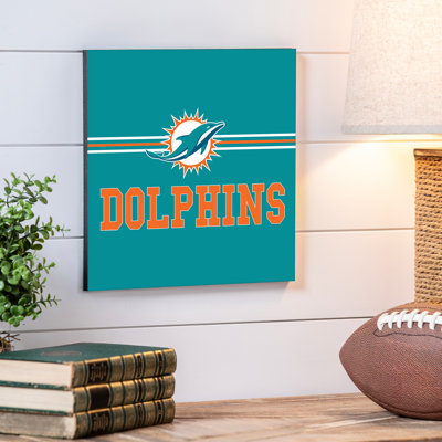 Miami Dolphins 12"x 12" Moveable Wall Tile Sign 