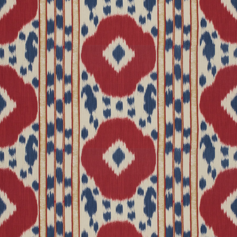 Cape Comorin Varkala Performance Fabric, Red/Blue