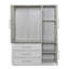 Armoire penderie 4 portes avec 3 tiroirs-114223580