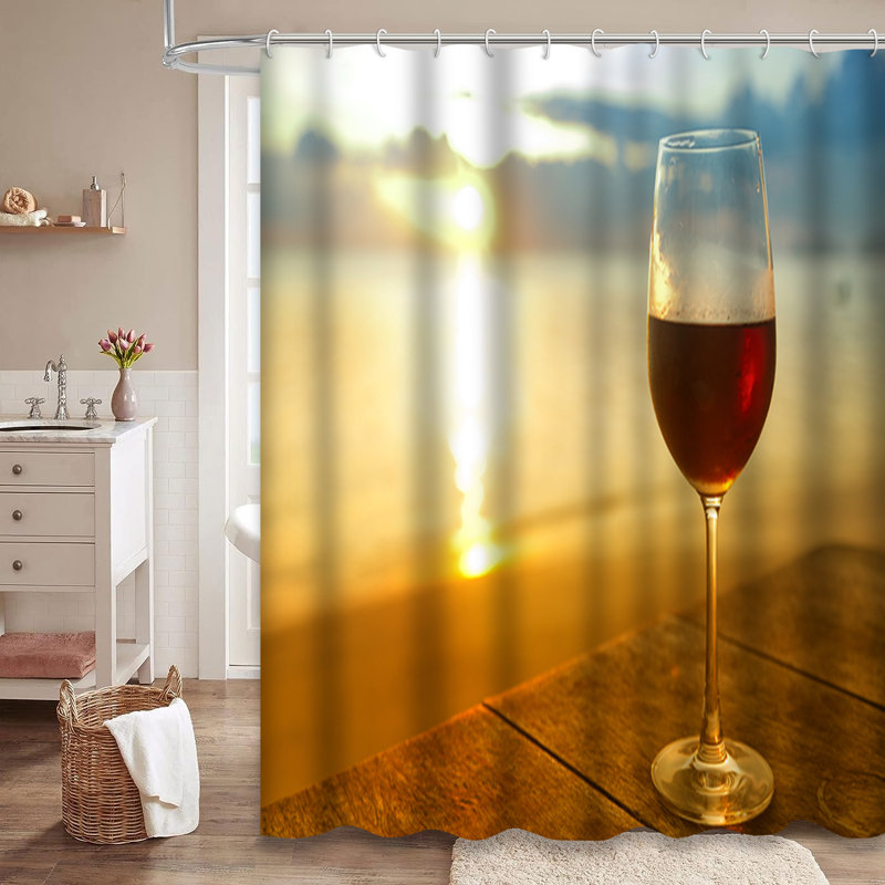 Rideau de douche Red Wine, L 72 po x l 78 po