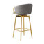 Ensemble de 4 chaises de bar pivotantes de style moderne à 360 ° avec un design simple, des tabourets hauts confortables et des chaises de salle à manger flexibles convenant aux bars, aux restaurants-583661951-583661936-583661937