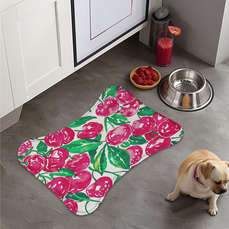 Chic Fruits - 1 Piece Bone Shape Feeding Mat, Small (14")